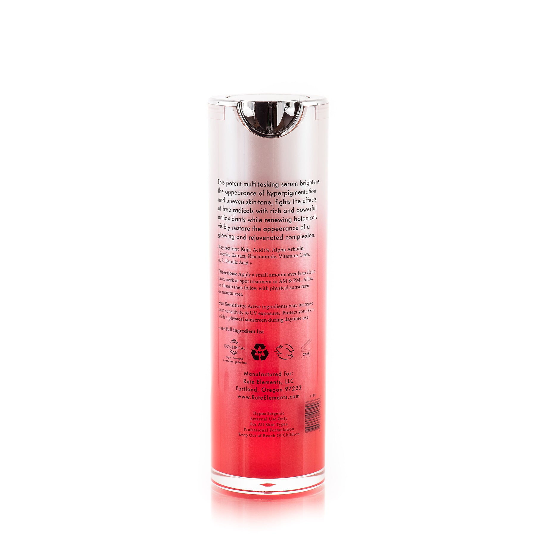 advanced brightening serum, dark spot corrector, hyperpigmentation, rute elements, best brightening serum. Advanced Brightening Serum